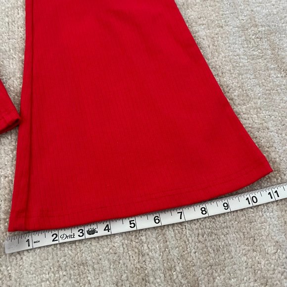 NWT Tiger Mist Rocas Zip Up Crop Flare Pants M Red - Picture 6 of 12